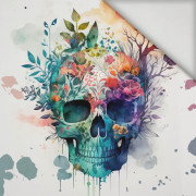 WATERCOLOR SKULL - Paneel (75cm x 80cm) Lycra 300g