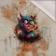 CRAZY CAT - Paneel (60cm x 50cm) Wintersweat angeraut mit Elastan ITY