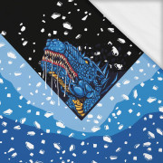 BLUE DRAGON M. 2 / schwarz - Paneel (60cm x 50cm) SINGLE JERSEY ITY