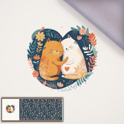 CATS IN LOVE - panoramisches Paneel  Softshell (60cm x 155cm)