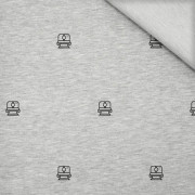 FOTOAPPARATE (MINIMAL) / M-01 melange hellgrau - Sommersweat PE240