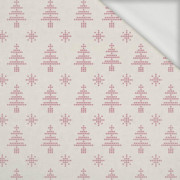 WEIHNACHTSBÄUME UND SCHNEEFLOCKEN / (acid) ecru (NORWEGISCHE MUSTER) - sommersweat