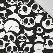 PANDAS / grau - Baumwoll Webware