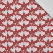 HERZEN (LUFTBALONS) / rot (VALENTINES HERZEN) - Baumwoll Webware
