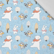 WINTERPARTY MS. 1 (WINTERSPIEL) / ACID WASH HELLBLAU  - Baumwoll Webware