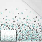 SCHMETTERLINGE AQUA - Paneel Single-Jersey mit Elastan