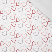 HERZEN (KONTUR) weiß (VALENTINES HERZEN) - bio single jerset mit Elastan Sommersweat