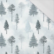 SCHNEEBEDECKTE BÄUME (WINTER IM GEBIRGE) - bio single jerset mit Elastan Sommersweat