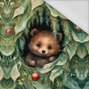 VINTAGE CHRISTMAS BEAR - Paneel (60cm x 50cm) Wasserabweisende Webware