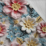 FLOWERS 3D M.11 - Baumwoll Musselin