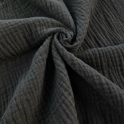 Baumwoll Musselin Double Gauze - SCHWARZ