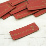 Sama uszyłam Label - Spule 1,5x4 cm - rot 