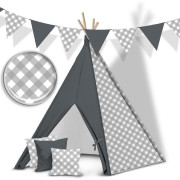 DIAGONALES KARO / grau - HOME DECOR PREMIUM Webware