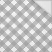 DIAGONALES KARO / grau -  Sommersweat