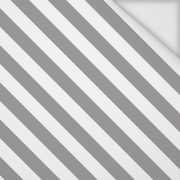 DIAGONALE STREIFEN / grau -  Sommersweat
