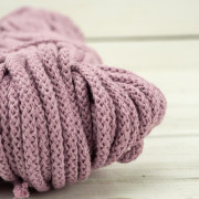 Baumwollkordel - rund, 5mm - GEDÄMPFTES ROSA