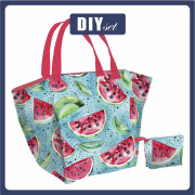 XL Tasche mit Utensilientasche 2 in 1 - Tutti Frutti wz.4 - Nähset