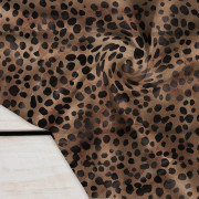 ANIMAL SPOTS/ Mocha Mousse  - Krepp
