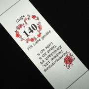 Mädchen Textillabel DE - Größe 140 - 4 Stck Set