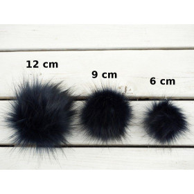 Kunstfell Pompon 6 cm - Mehrfarben