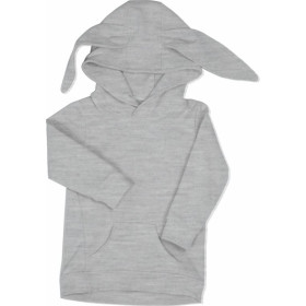 KINDER HOODIE BUNNY (PARIS) - M-01 melange hellgrau - Sommersweat