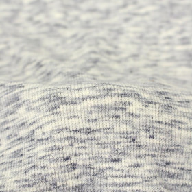 VANILLA / MELANGE BLAU - Bündchenstoff gerippt light