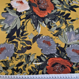 Blumenlandschaft / Senf-YELLOW - Krepp