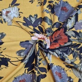Blumenlandschaft / Senf-YELLOW - Krepp