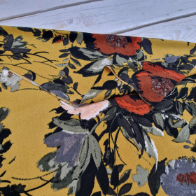 Blumenlandschaft / Senf-YELLOW - Krepp