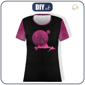 DAMEN SPORT T-SHIRT - KOMPASS / schwarz - XXS