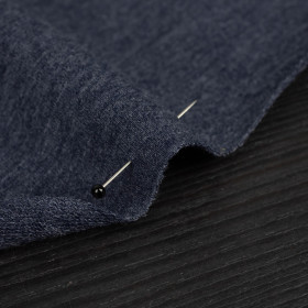 VICHY GITTER SCHWARZ  / jeans - looped knit fabric