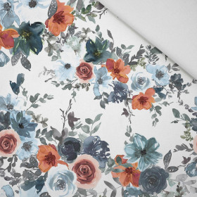 AQUARELL BLUMEN Ms. 2 / weiß - Bamboo fabric 170g