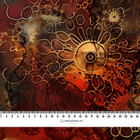 alcohol ink wz.15 - Wintersweat angeraut mit Elastan ITY