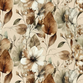 AUTUMN FLOWERS wz.22 - Wintersweat angeraut mit Elastan ITY