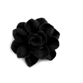 Wollblume 40 mm - schwarz