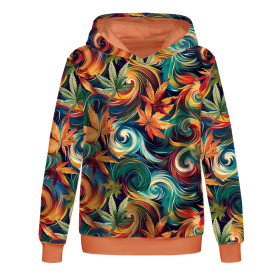 Hemp leaves WZ. 1  - Hydrophober angerauter Wintersweat