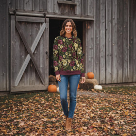 CLASSIC DAMEN HOODIE (POLA) -  FLOWERS WZ.59 - Nähset