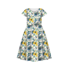 KINDER KLEID "MIA" - Butterfly & Flowers wz.8 - Nähset