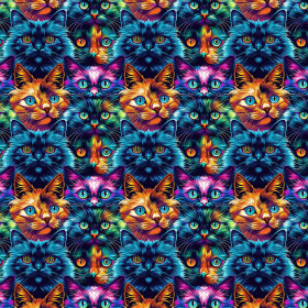 COLORFUL CATS  mini- Polster- Velours