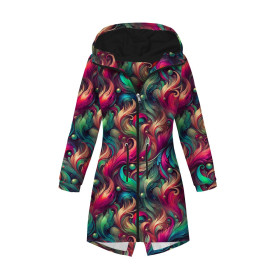 DAMENPARKA (ANNA) - COLORFUL FEATHERS - Nähset