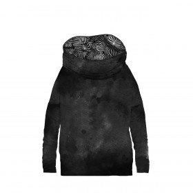 Sweatshirt mit Schalkragen und Fledermausärmel (FURIA) - BLACK SPECKS / ZEBRA BLÄTTER - Nähset