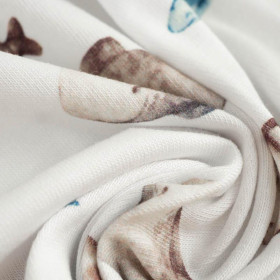 SCHWARM (OZEAN WELT)  - bio single jerset mit Elastan Sommersweat