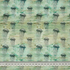SCHATTEN / OCTOPUS Ms. 1 (MEERESGRUND) - panoramisches Paneel  Sommersweat (60cm x 155cm)