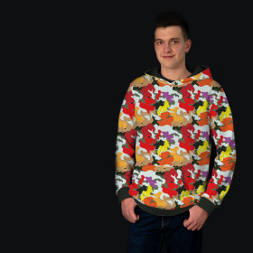 HERREN HOODIE (COLORADO) - EULEN MIT MÜTZEN (VERZAUBERTER WINTER) - Nähset