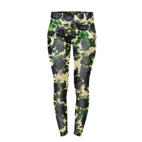 SPORTLEGGINGS - SCHWARZE ROSEN