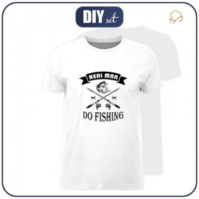 HERREN T-SHIRT - DO FISHING - Single Jersey XL