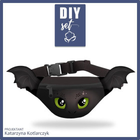 JUNIOR HÜFTTASCHE - SCHWARZER DRACHE - groß