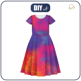 KINDER KLEID "MIA" - BUNT KLECKSE - Nähset