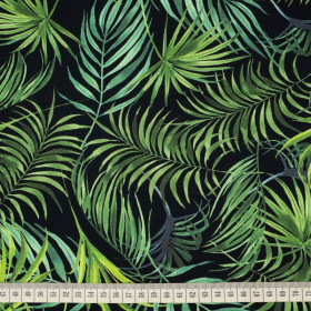 PALMENBLÄTTER Ms. 4 / schwarz- Single Jersey mit Elastan ITY