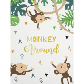 MONKEY AROUND (WILD & FREE) - Paneel Sommersweat 